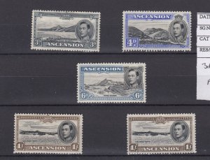 Ascension KGVI 1938 Collection To 1/- SG42d/44a MLH BP2162 