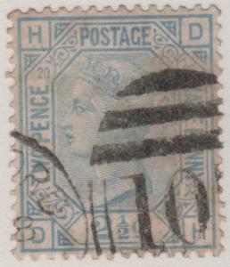 Scott 68 SG 142 Plate 20  2 1/2d Blue D-H