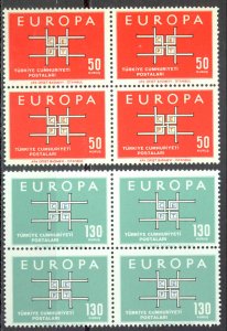 Turkey Sc# 1602-1603 MNH Block/4 1963 Europa