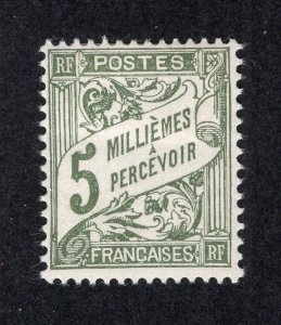 France Offices Egypt 1928 5m gray green Postage Due, Scott J9 MH