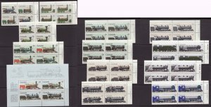 Scarce 1980's - Complete Set of 12 UR Pl. Blocks - Canadian Locomotives  cv$75+