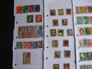 Switerland older stamps assembled in sales cards with better,worth checking out