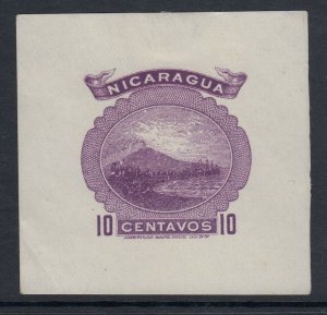 Nicaragua 1902 10c Red Violet Momotombo Imperf Mint. Scott 133B 