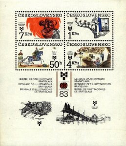 Czechoslovakia 1983 MNH Stamps Souvenir Sheet Scott 2471a Children's Books Illus