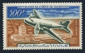 Mauritania C19,lightly hinged.Michel 201. Plane,Nouakchott Airport.1963.