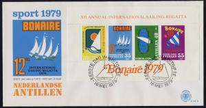 Netherlands Antilles B162-5a on FDC's Sports, International Sailing Regatta