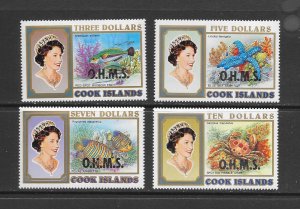 SHELLS - COOK ISLANDS #O66-69 MNH