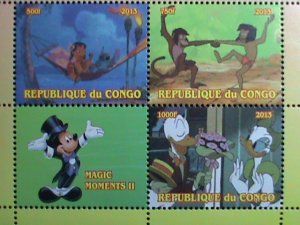 CONGO STAMP-2013 DISNEY CARTOON-MAGIC MOMENTS II MNH S/S -VF BEST QUALITY