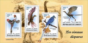 DJIBUTI - 2023 - Extinct Birds - Perf 4v Sheet  - Mint Never Hinged