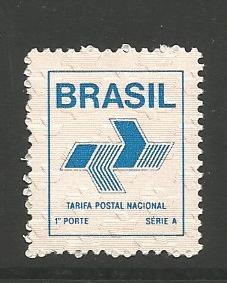 BRAZIL 2139, MNH STAMP, FIRST CLASS DOMESTIC POSTAGE RATE (28CZ), 1988