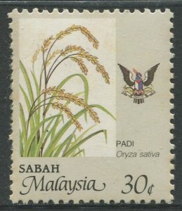 STAMP STATION PERTH Sabah #45 Agriculture Type and State Crest MNH 1986