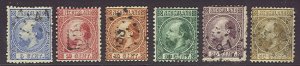 NETHERLANDS #7-12 Complete set used, F/VF, Scott $336.00