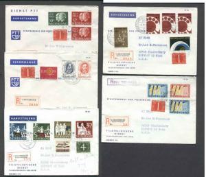 Netherlands-#2677-five registered covers to Detroit,USA-
