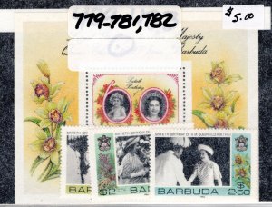 Barbuda #779-782 MNH - Stamp Souvenir Sheet