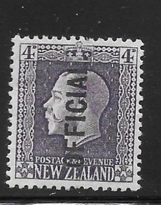 New Zealand o52 4d KGV single Unused LH