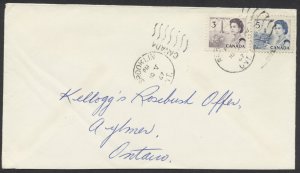 1967 Centennial 2x Letter Rate Cover Brooklin Ont to Aylmer