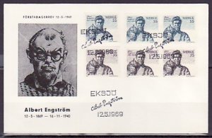 Sweden, Scott cat. 817-820. Cartoon Illustrator with Owl. First day cover. ^