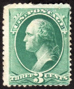 1881, US 3c, Washington, Used, Sc 207