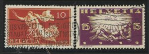 Switzerland #191-192 Used Single