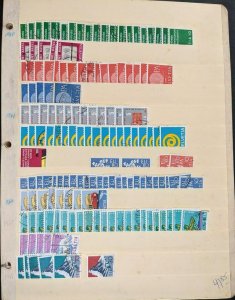 EDW1949SELL : SWITZERLAND Neatly arranged stock of Used on cards Scott Cat $4151