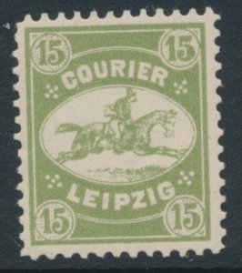 Leipzig 1892 Mi D10 15Pf Olive/Green MNH Town Local, PrivatPost (**)