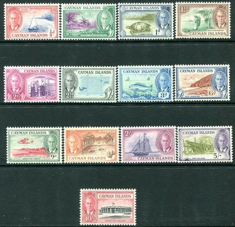 CAYMAN ISLANDS-1950 Set to 10/- Sg 134-147 MOUNTED MINT V30289