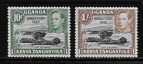 Kenya Uganda Tanganyika 98-99 1952 Royal Vist set MLH