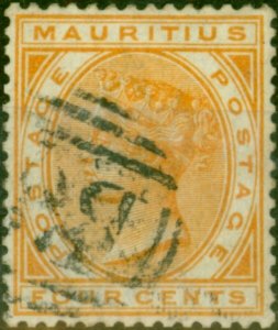 Mauritius 1883 4c Orange SG104 Fine Used 