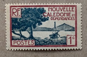 New Caledonia 1928 1c Bay of Paletiviers, MNH. Scott 136, CV $0.40