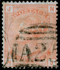 SG152, 4d vermilion plate 15, FINE USED. Cat £225. A25 MALTA. NJ