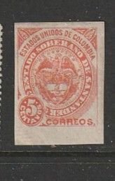 1884 Columbia (Santander) - Sc 2 - MH VF - 1 single - Coat of Arms