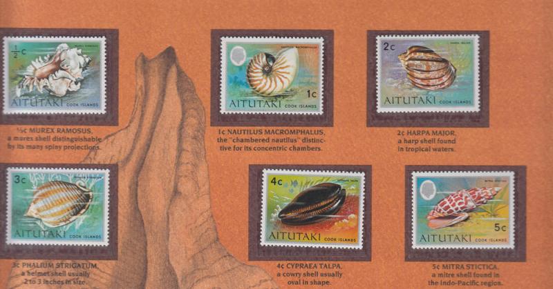 Aitutaki - 1974 Sea Shells Sc# 82/94 - MNH(T8)