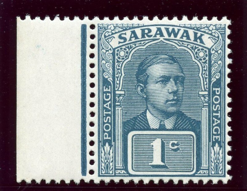 Sarawak 1918 KGV 1c slate-blue & slate superb MNH. SG 62. 