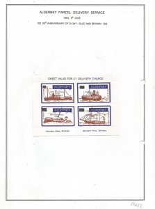ALDERNEY P.D.S. - 1994 - D-Day, Blue & Brown - Roul 4v Sheet-Mint Lightly Hinged