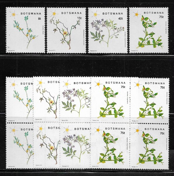 Botswana #448-51 MNH Set - Flowering Plants - Wholesale X 5