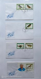 4 CUBA FDC, OF BIRDS , PICTORIAL CANCEL OF BIRDS 