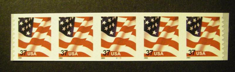 Scott 3633A, 37 cent Waving Flag, PNC5, #B1111, 03 Date