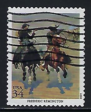 Wholesale Catalog #3502p 4 Stamps Used Artists & Illustrators Frederic Remington