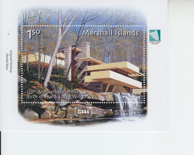 2017 Marshall Islands Frank Lloyd Wright SS (Scott NA) MNH