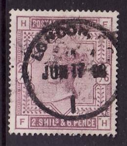 Great Britain-Sc#96-used 2sh6p lilac QV-dated Jun 17 1893-