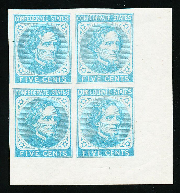 CSA #6 Block Of 4, Mint-Sup-OG-NH Graded 98 PSE Cert Scarce (DFP 8/20/20)