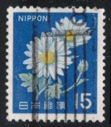 JAPAN 1967,  15y  #914 FINE USED,  CHRYSANTHEMUMS