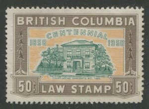 Canada Revenue BCL48 Mint British Columbia Law Stamp