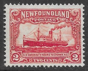 Newfoundland Scott 146 Used carmine Steamship Caribou issue of 1928