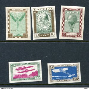 Latvia 1932 Air Post Semi postal Leonardo DA Vinci Imperf MNH 13988