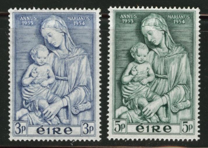 Ireland Scott 151-2 MNH**1954 Marian Year set wmk 262 CV$11