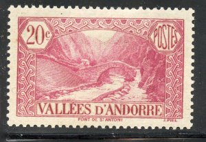 Andorra,  French # 29, Mint Hinge Remain..