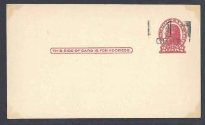UX32 PC MINT OVPT TYPE S44-18 JACKSONVILLE  MNTG MARKS ON FRONT & BACK