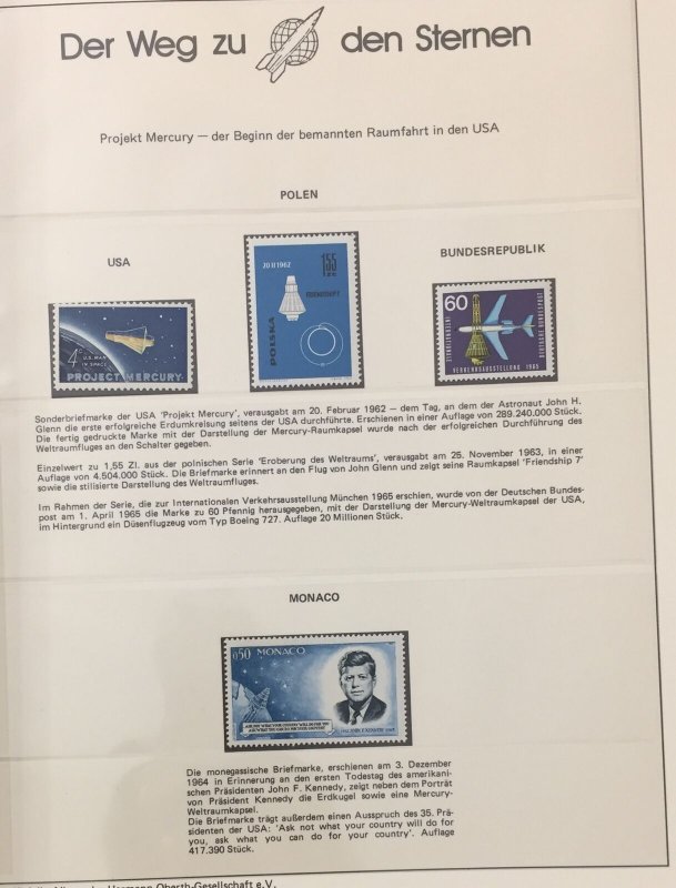 Space Der Weg Den Sternen MNH Stamps+Cover Special Pack ZK1242