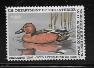 USA, RW52, MNH, MIGRATORY BIRD HUNTING & CONSERVATION